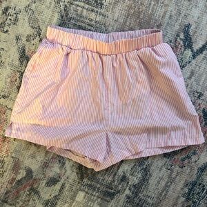 Striped Pink and White Shorts